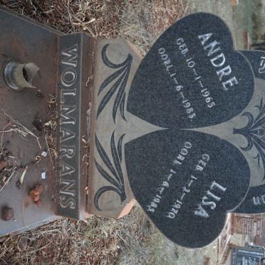 WOLMARANS Andre 1965-1985 :: WOLMARANS Lisa 1970-1985