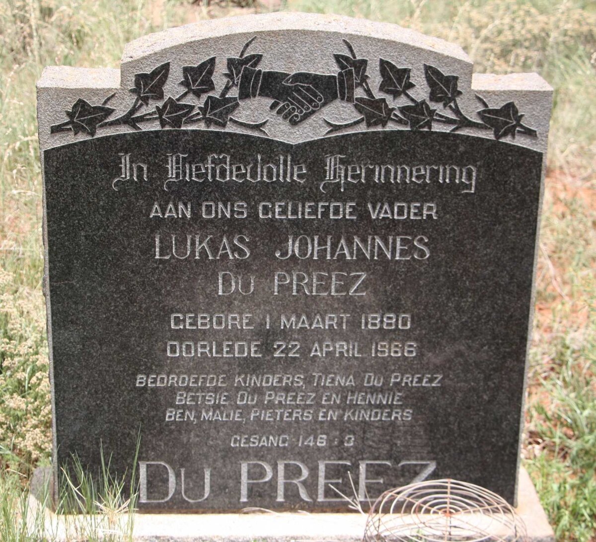 PREEZ Lukas Johannes, du 1880-1966