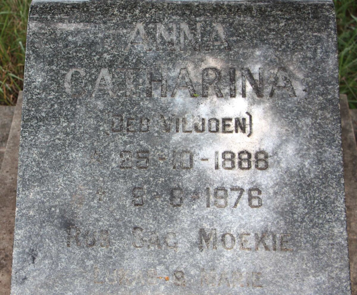 KRUGER Anna Catharina nee VILJOEN 1888-1976