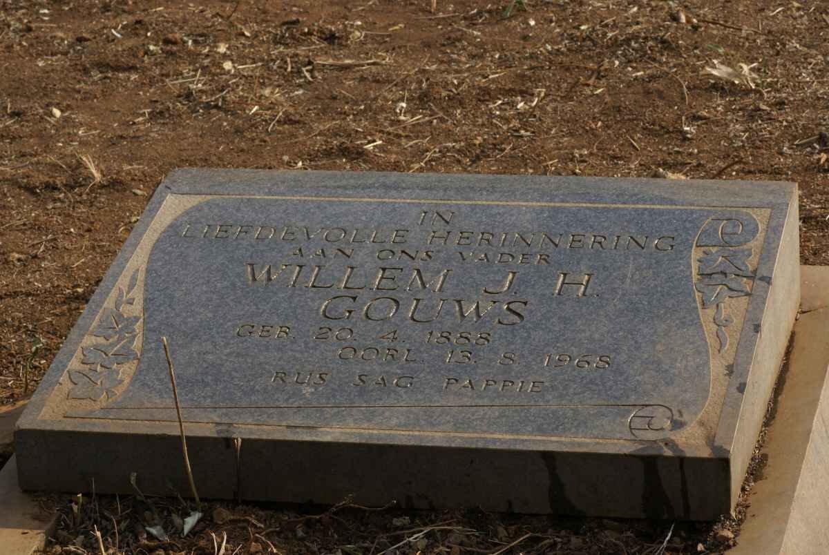 GOUWS Willem J.H. 1888 - 1968