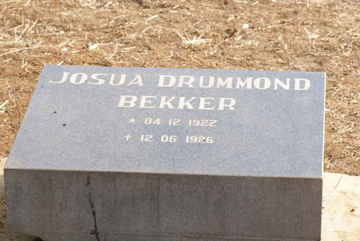 BEKKER Josua Drummond 1922-1986