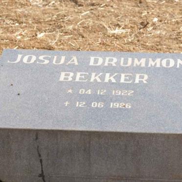 BEKKER Josua Drummond 1922-1986