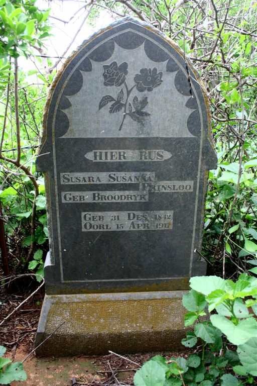 PRINSLOO Susara Susanna nee BROODRYK 1842-1917