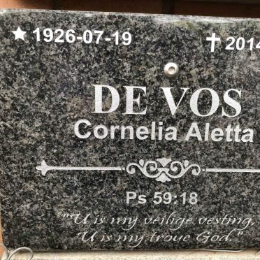 VOS Cornelia Aletta, de 1926-2014