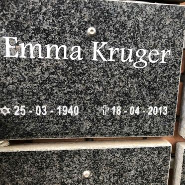 KRUGER Emma 1940-2013