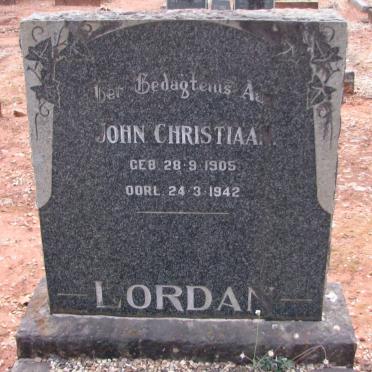 LORDAN John Christiaan 1905-1942