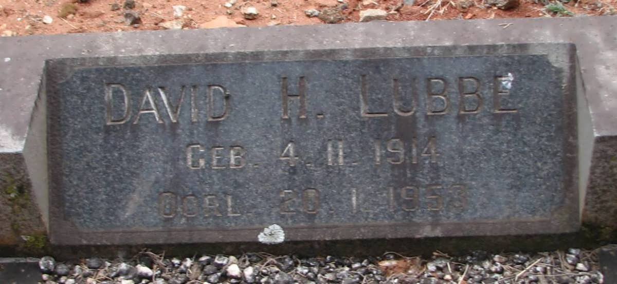 LUBBE David H. 1914-1953