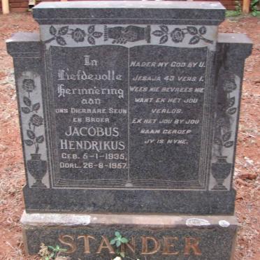 STANDER Jacobus Hendrikus 1935-1967