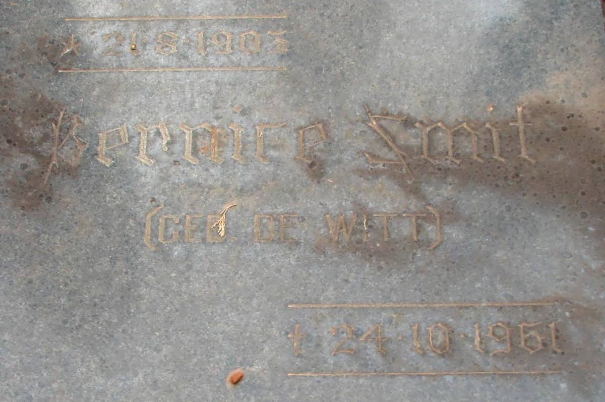 SMIT Bernice nee DE WITT 1905-1961