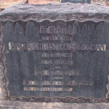 SCHOEMAN Maria Christina -1944