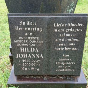 BEER Hilda Johanna, de 1920-2000