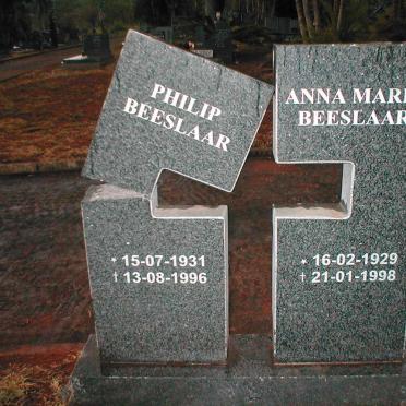 BEESLAAR Philip 1931-1996 &amp; Anna Maria 1929-1998
