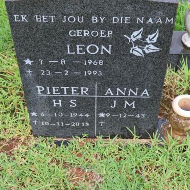 CRONJE Pieter H.S. 1944-2015 &amp; Anna J.M. 1945- :: CRONJE Leon 1968-1993