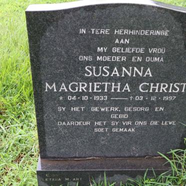 CHRISTIE Susanna Magrietha 1933-1997