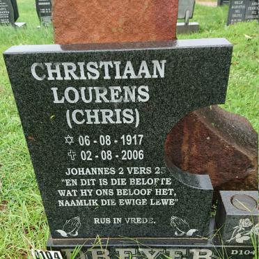 DREYER Christiaan Lourens 1917-2006