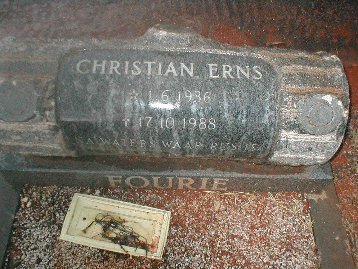 FOURIE Christian Erns 1936-1988