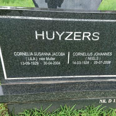 HUYZERS Cornelius Johannes 1928-2008 &amp; Cornelia Susanna Jacoba MULLER 1929-2004