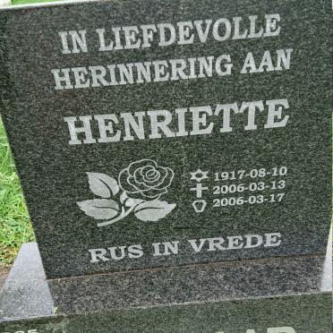 HARLAAR Henriette 1917-2006