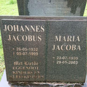 JAGER Johannes Jaccobus, de 1932-1999 &amp; Maria Jacoba 1935-2003