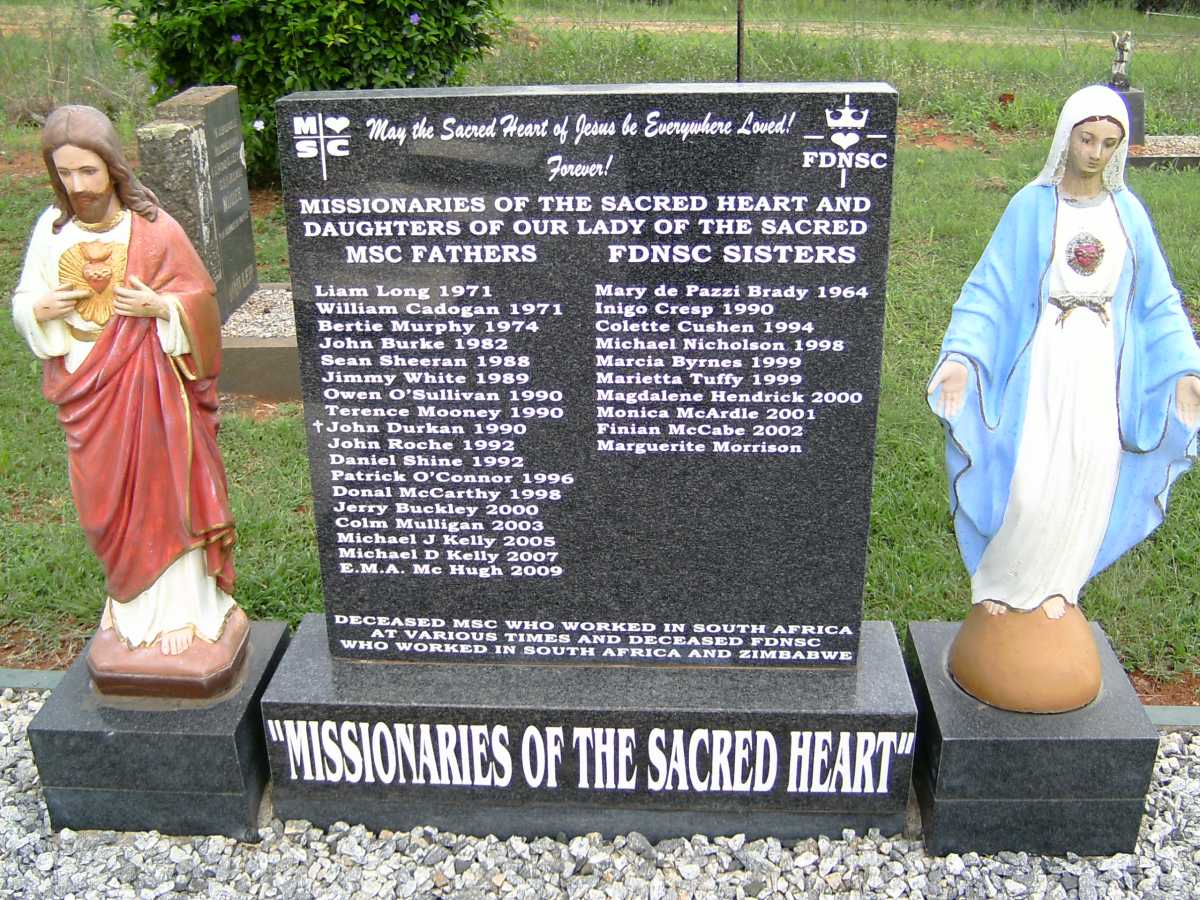Memorial for the Missionaries of the Sacred Heart and Daughters of our Lady of the Sacred Heart