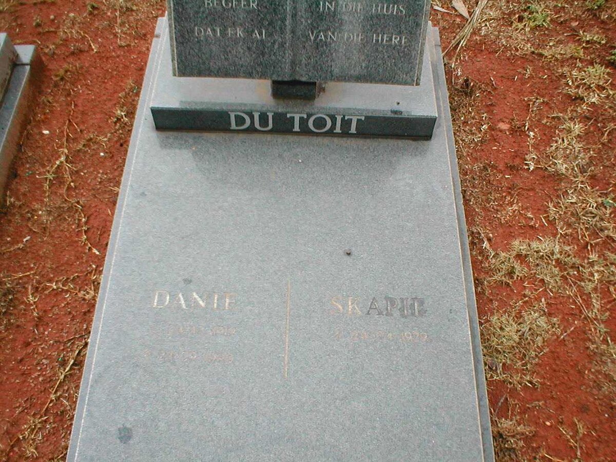 TOIT Danie, du &amp; Skapie