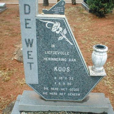 WET Koos, de 1933-1990