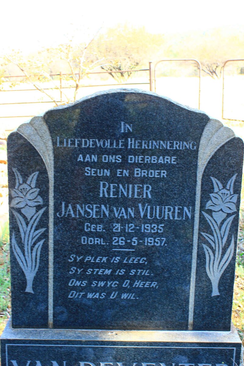 DEVENTER Renier Jansen van Vuuren, van 1935-1957