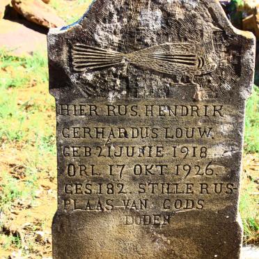 LOUW Hendrik Gerhardus 1918-1926