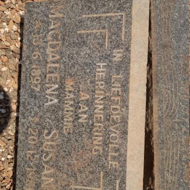 BERG Magdalena Susanna, van den 1897-1980