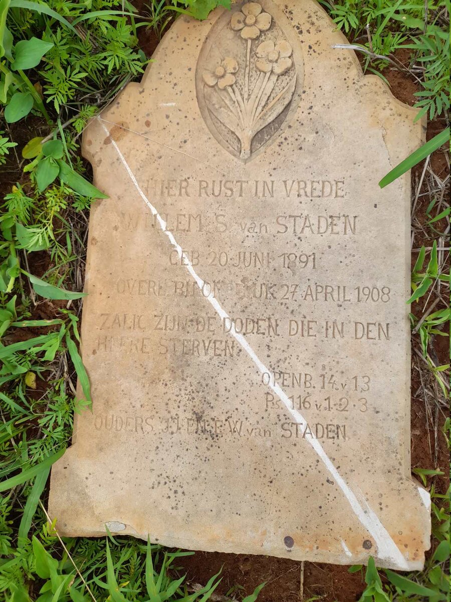 STADEN Willem S., van 1891-1908