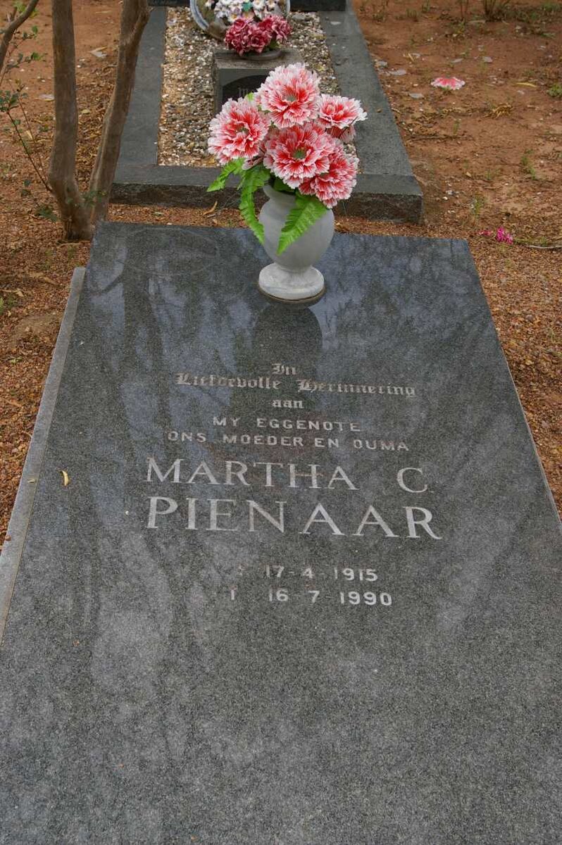 PIENAAR Martha C. 1915-1990