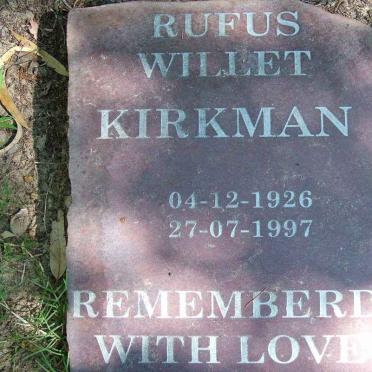 KIRKMAN Rufus Williet 1926-1997