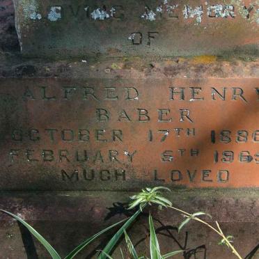 BABER Alfred Henry 1886-1965