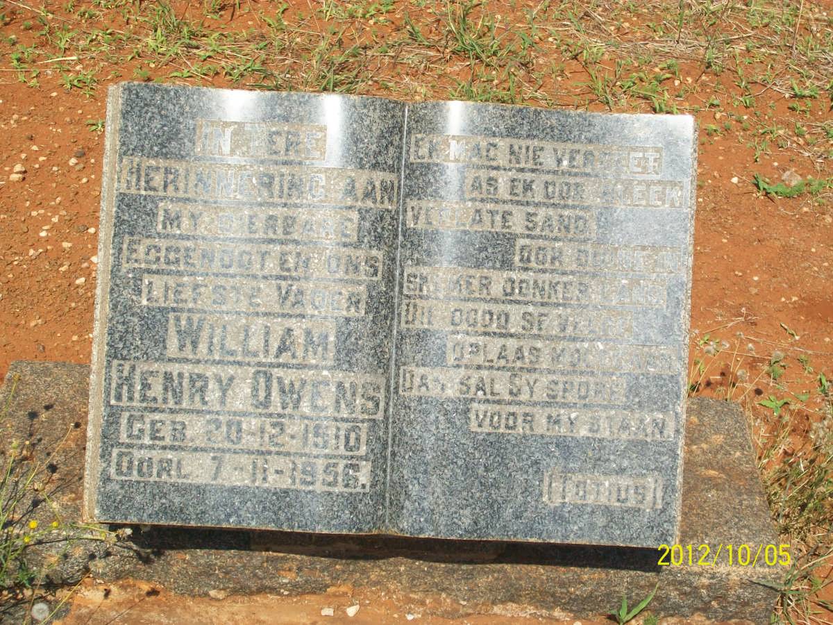 OWENS William Henry 1910-1956