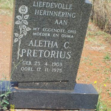 PRETORIUS Aletha C. 1903-1975