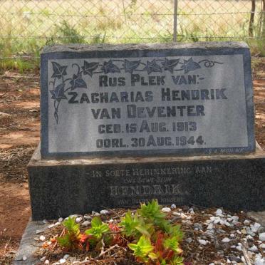 DEVENTER Zacharias Hendrik, van 1913-1944