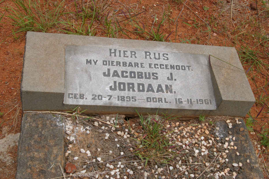 JORDAAN Jacobus J. 1895-1961