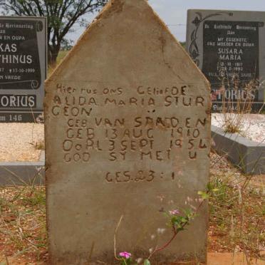 STURGEON Alida Maria nee VAN STADEN 1910-1954