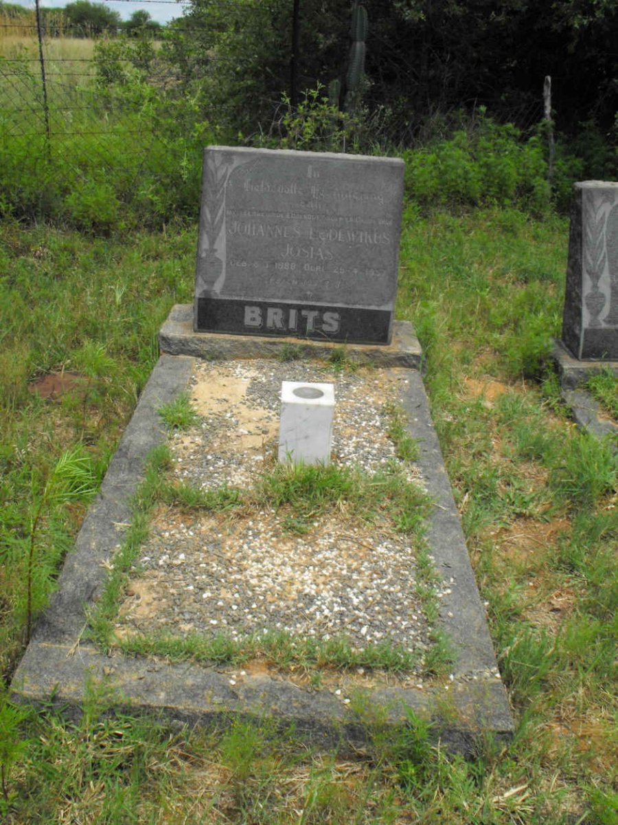 BRITS Johannes Lodewikus Josias 1886-1957