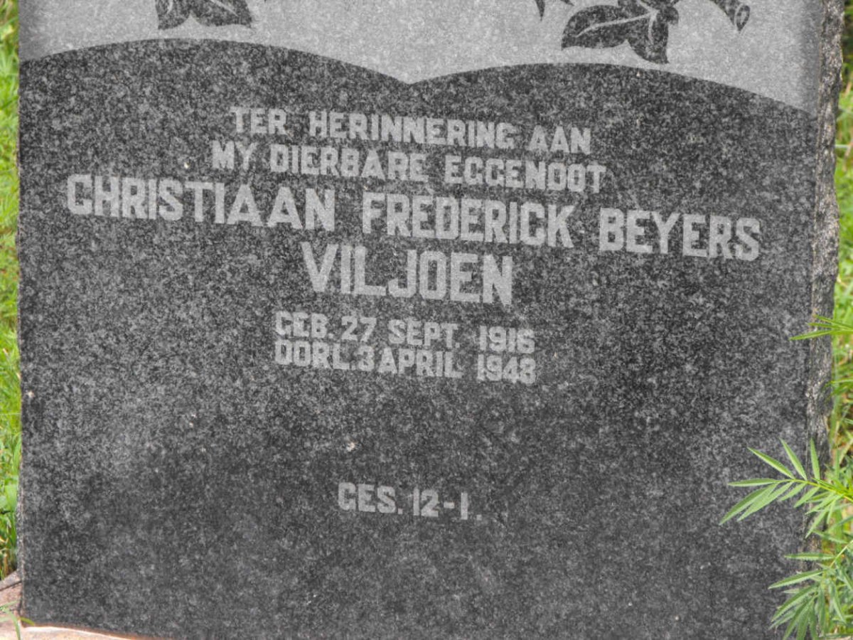 VILJOEN Christiaan Frederick Beyers 1916-1948