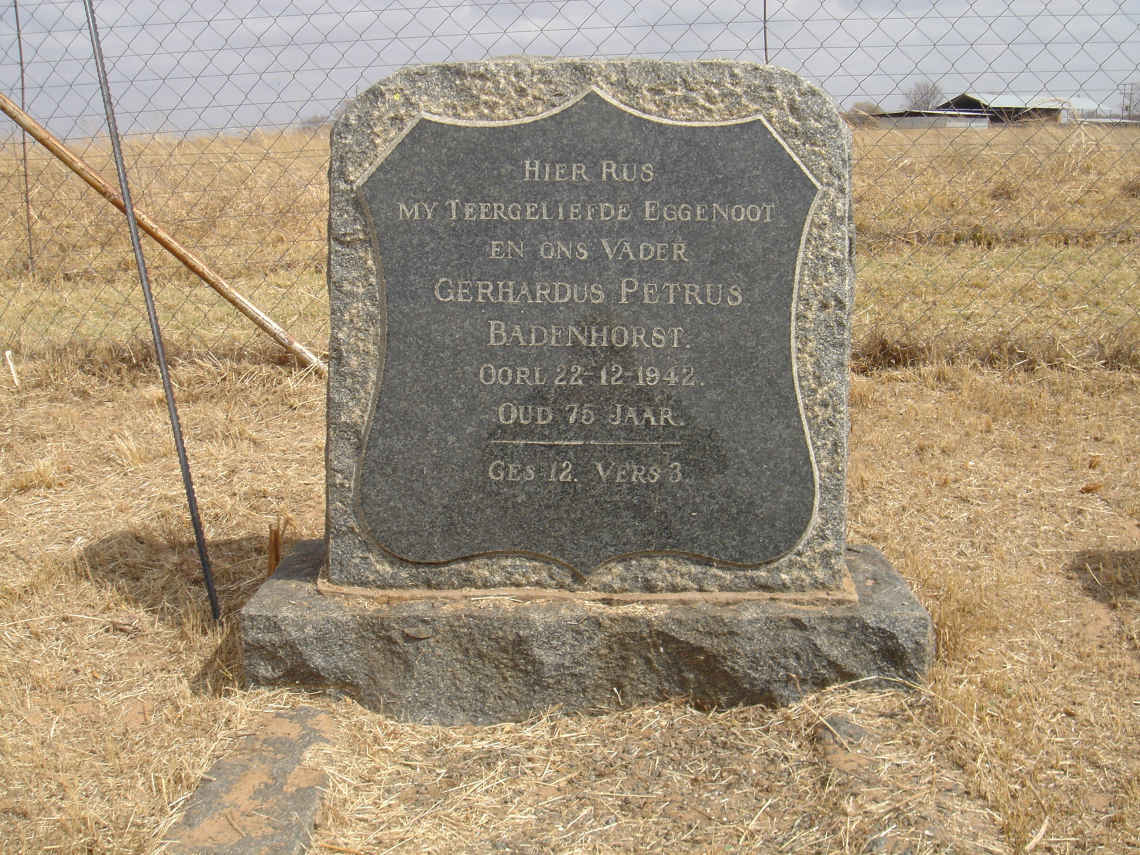 BADENHORST Gerhardus Petrus -1942