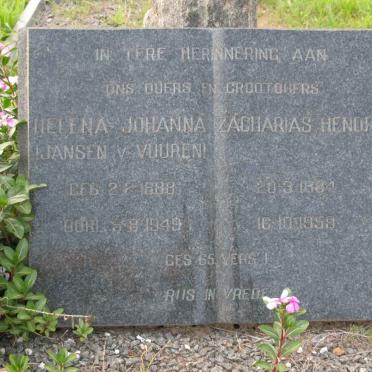 SWANEVELDER Zacharias Hendrik 1884-1959 &amp; Helena Johanna JANSEN V. VUUREN 1888-1949
