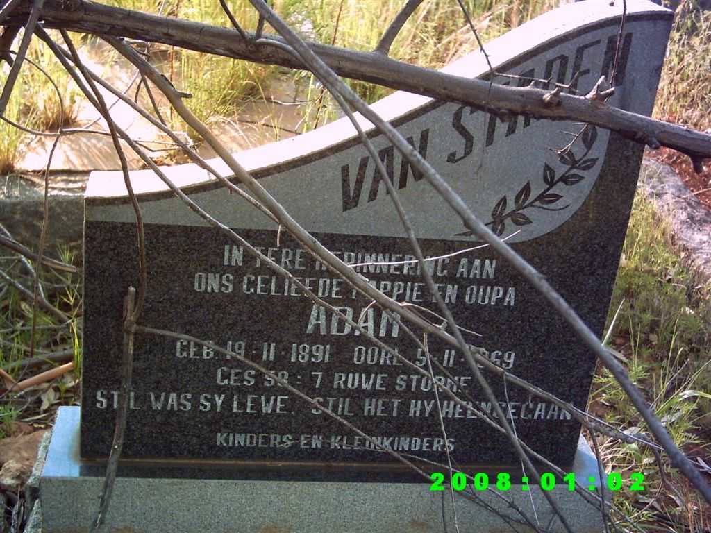 STADEN Adam, van 1891-1969