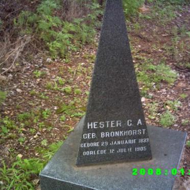 MERWE Hester C.A., van der née BRONKHORST 1833-1905