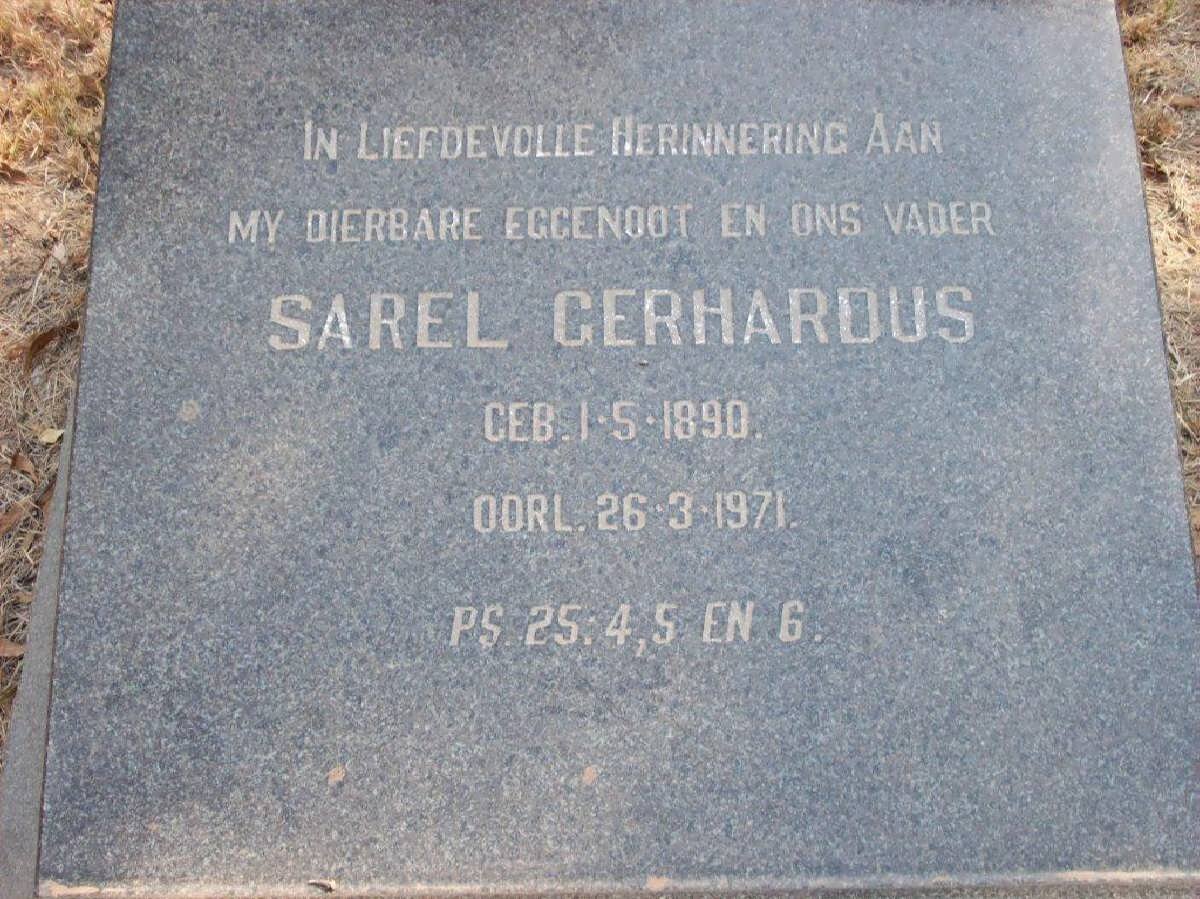 SWANEPOEL Sarel Gerhardus 1890-1971