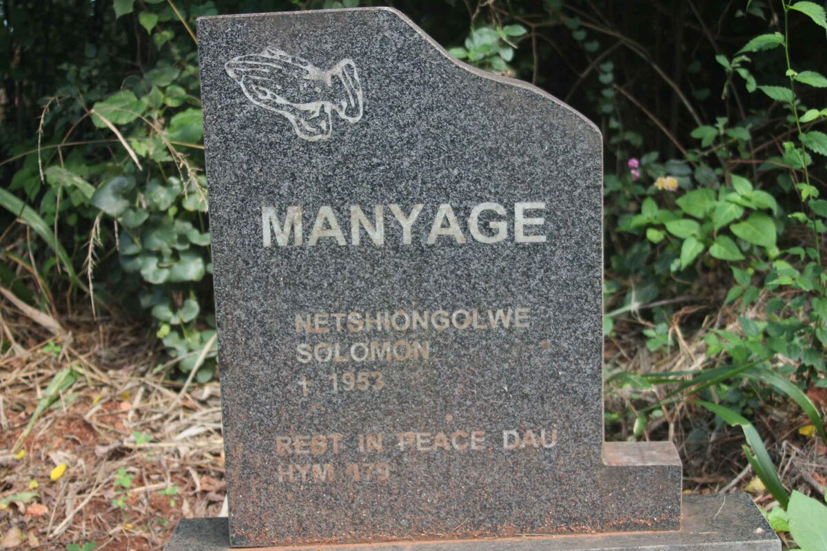 MANYAGE Netshongolwe Solomon -1953