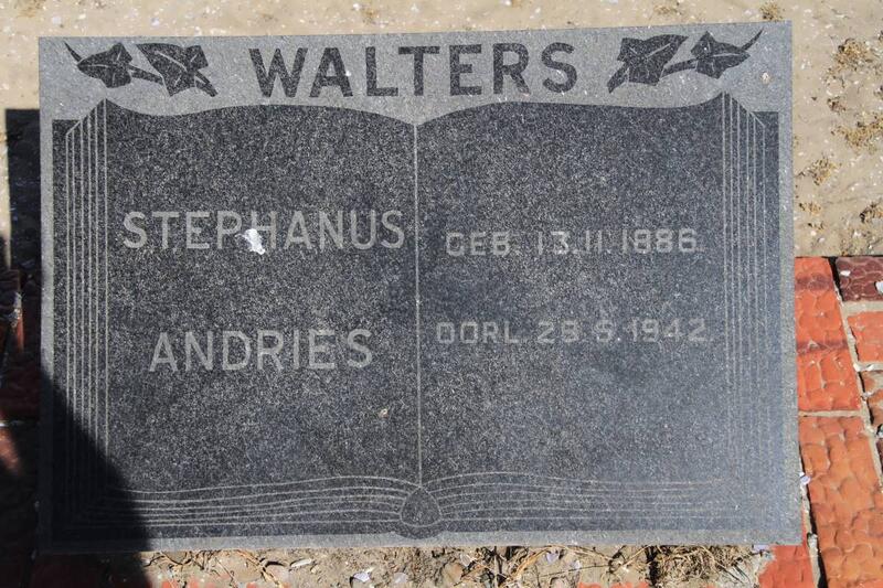 WALTERS Stephanus Andries 1886-1942