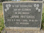 PRETORIUS Daphne 1925-1961