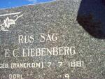 LIEBENBERG E.C. nee HANEKOM 1881-19??