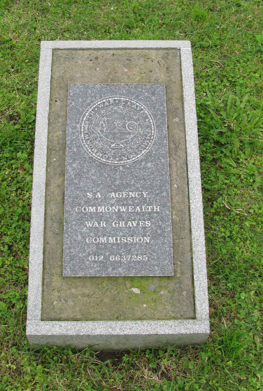 6. PLAQUE of the S.A. AGENCY COMMONWEALTH WAR GRAVES COMMISSION ...